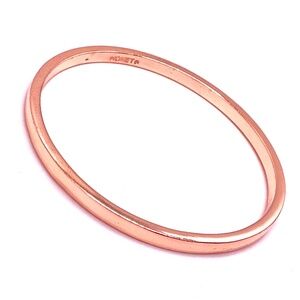 Vintage MONET Bangle Bracelet Rose Gold 8”